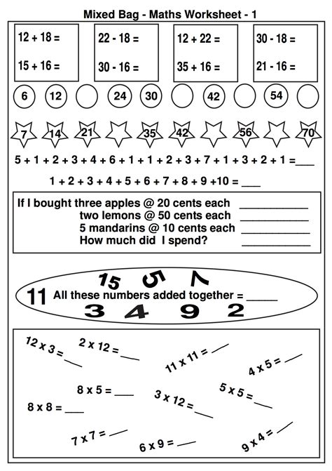1st 2nd Grade Math Worksheets Printable に対する画像結果