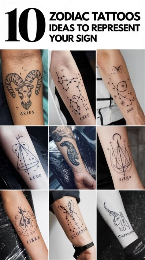 10 Zodiac Tattoos Ideas to Represent Your Sign - Pure Beauty