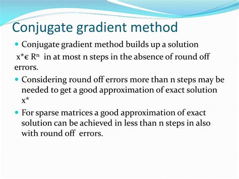 Image result for Conjugate Gradient Method