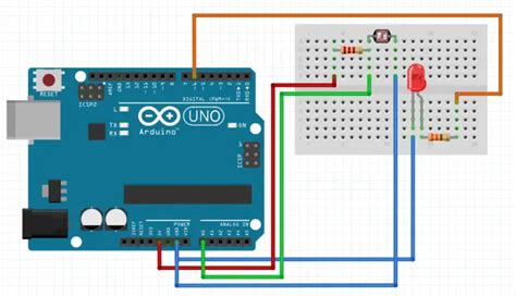 Afbeeldingsresultaten voor Schematic for a Light Sensor Arduino