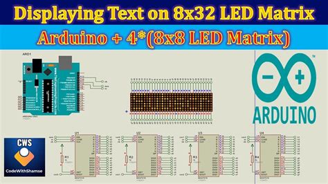 Scrolling Text on 8x32 LED Matrix using Arduino UNO - YouTube