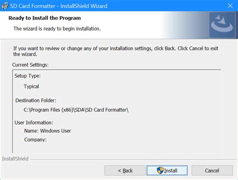 Toradh íomhá ar SD Card Formatter Raspberry Pi