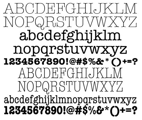 Image result for Typewriter Font