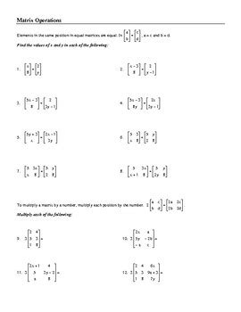 Image result for Matrix Operations