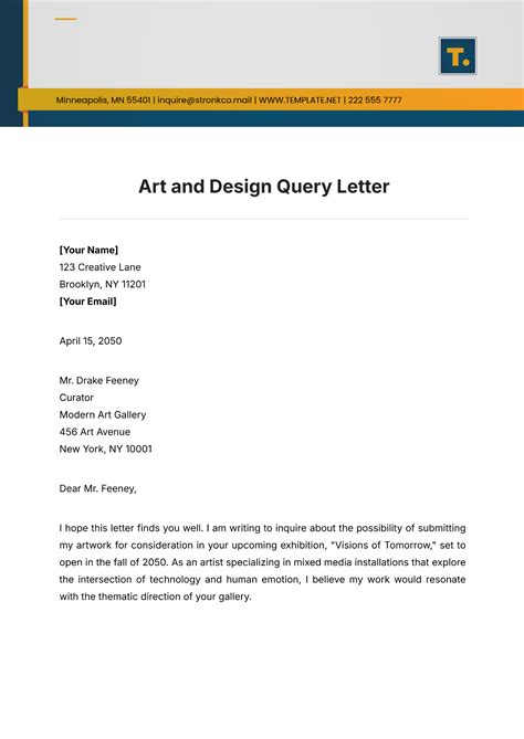 Image result for Query Letter Format
