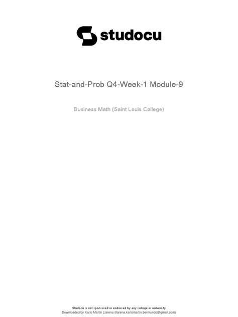 Toradh íomhá ar Statistics and Probability Quarter 4 Module 1
