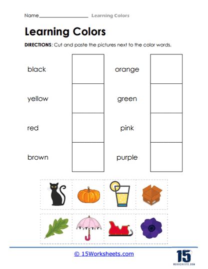 Image result for Identifying Color Words Worksheets