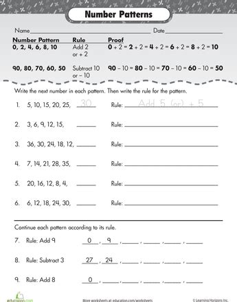 Image result for Grade 4 Math Patterns Worksheets