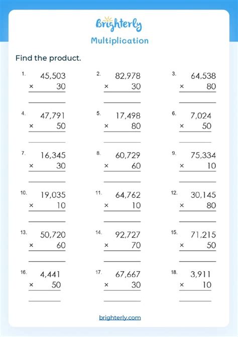 Toradh íomhá ar Multiplication Problem Solving Grade 5