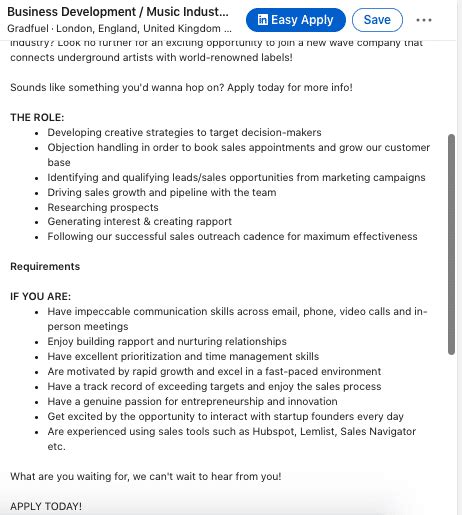 Image result for LinkedIn Job Description Examples