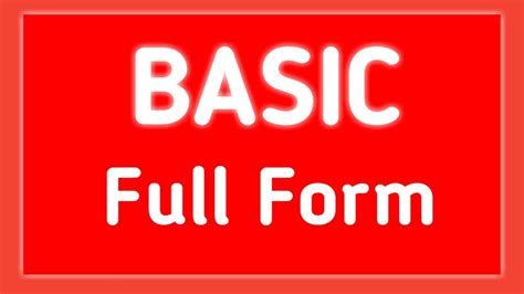 Image result for Full Form Basic