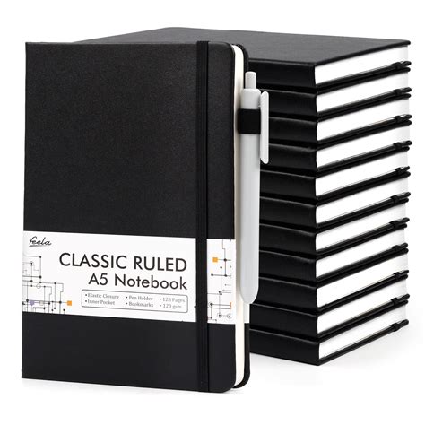 Amazon.com : feela 12 Pack Notebooks Journals Bulk with 12 Black Pens ...