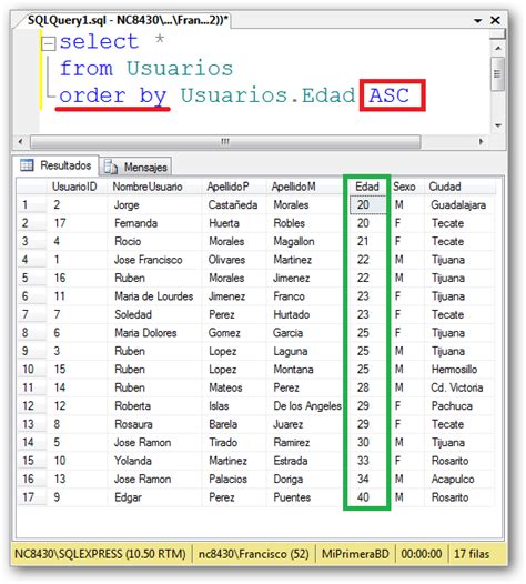 SQL Order By に対する画像結果