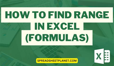 Image result for Range Excel-Formula