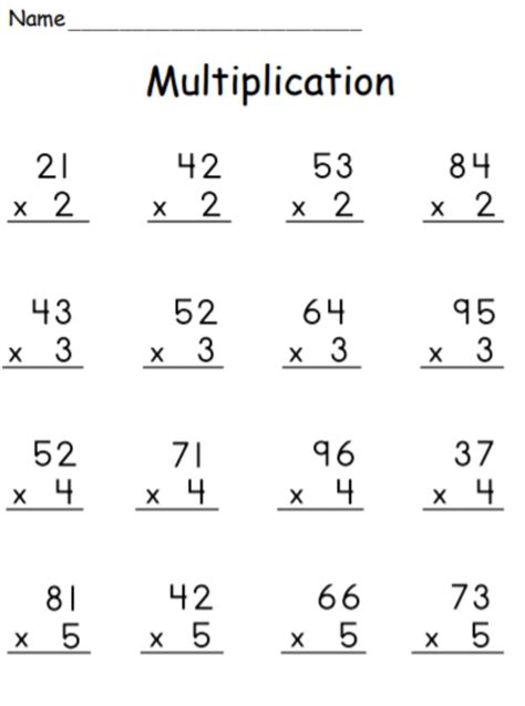 Image result for Two-Digit Multiplication Worksheets