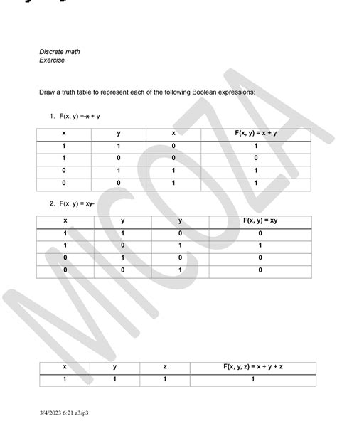 Toradh íomhá ar Boolean Expression Discrete Math