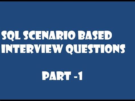 Image result for SQL Scenario Interview Questions