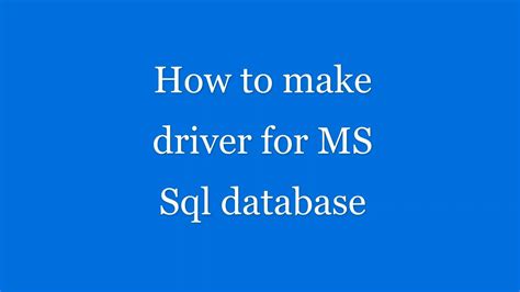 Image result for Microsoft SQL Drivers
