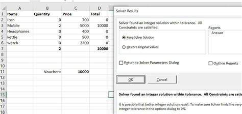 Image result for Solver Function Excel