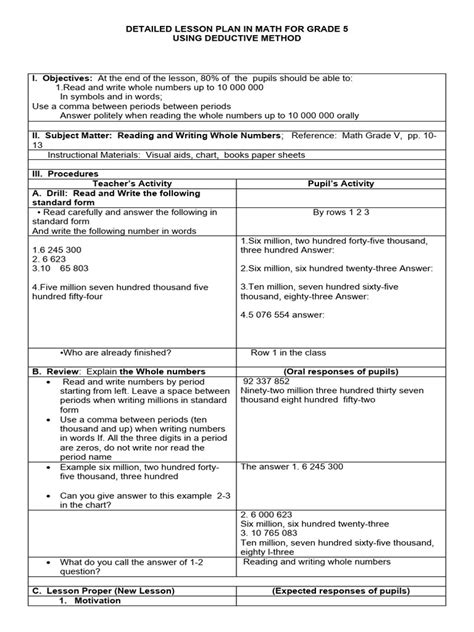 Rounding Numbers Lesson Plan PDF に対する画像結果