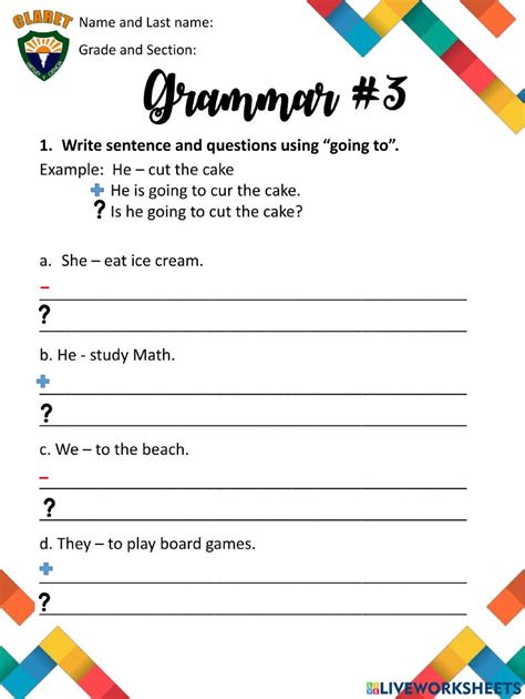Grammar Practice Worksheets に対する画像結果