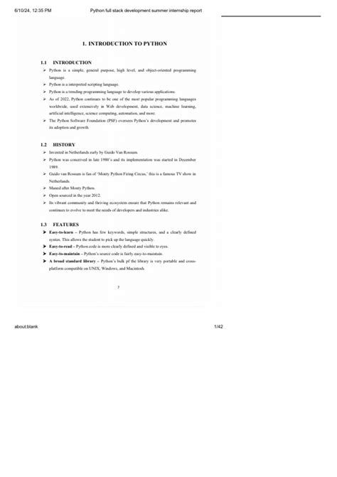 Python Full-Stack Internship Report に対する画像結果