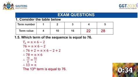 Image result for Number Patterns Grade 9 Worksheets