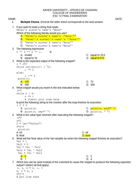 Image result for Test Answers Python