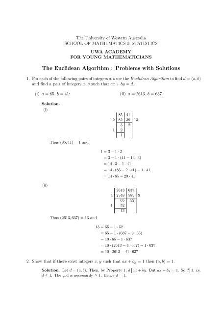 Image result for Euclidean Algorithm Problems with Solutions in Aptitude