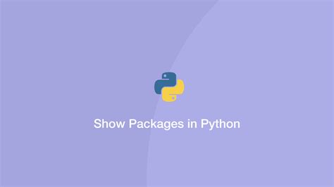 Python Packages List Command に対する画像結果