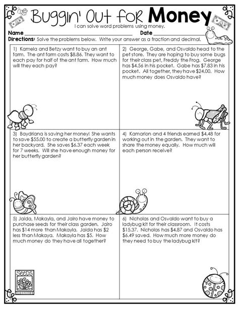 4th Grade Math Worksheets Printable Word Problems に対する画像結果