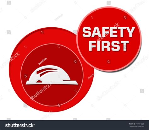 Image result for Safety First Sign Red