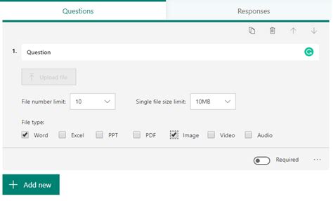 Microsoft Forms Upload File に対する画像結果