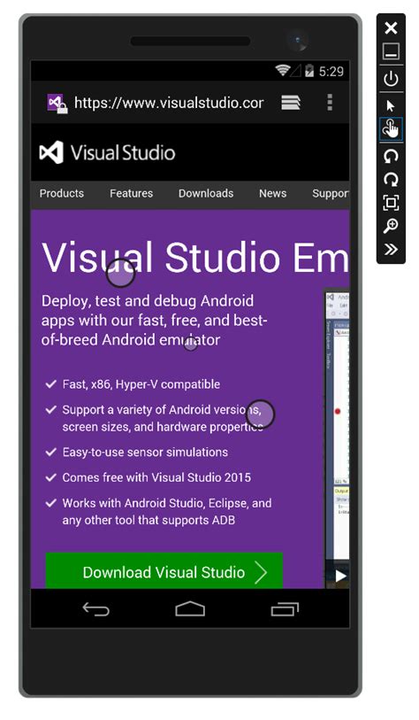vs Code Android Emulator に対する画像結果