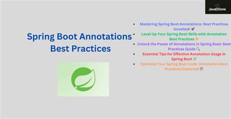 תוצאת תמונה עבור Spring Boot Annotations Use in Tamil