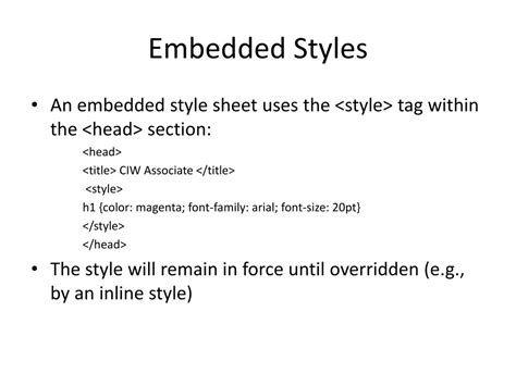Embedded Internal Style Code に対する画像結果