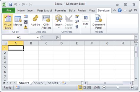 Afbeeldingsresultaten voor Accessing Visual Basic in Excel