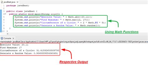Toradh íomhá ar Math Equals Fucntion in Java