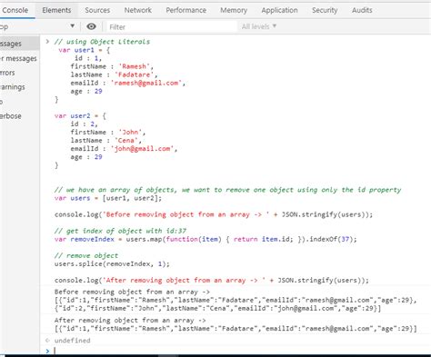 How to Delete an Object in JavaScript に対する画像結果