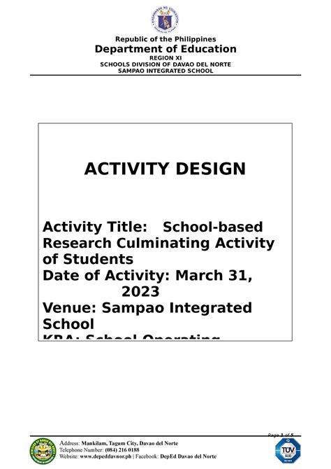 Toradh íomhá ar Program Activities Examples