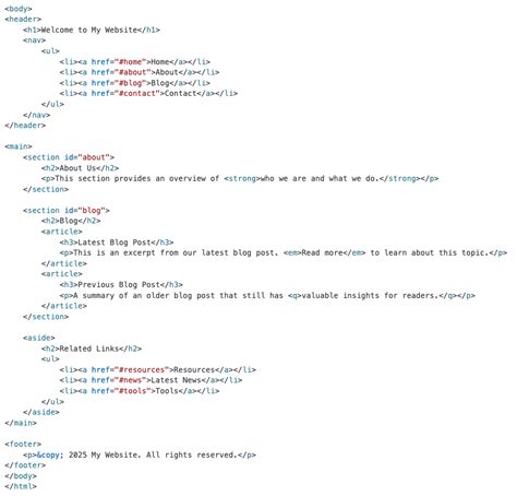 Image result for Semantic HTML 5
