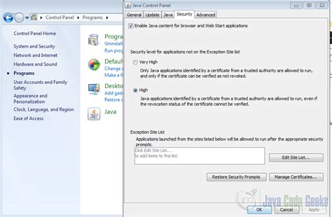 Image result for Java 8 Control Panel Settings