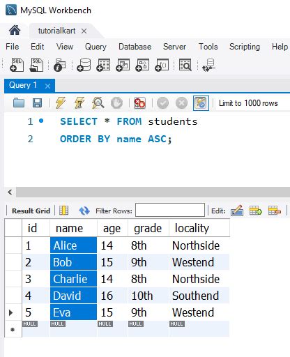 Afbeeldingsresultaten voor Order Alphabetically SQL