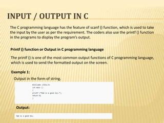Simple C Code for Input/Output に対する画像結果