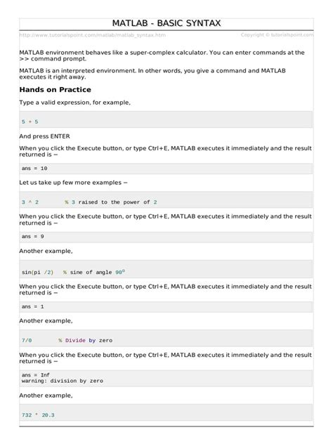 Image result for MATLAB Syntax