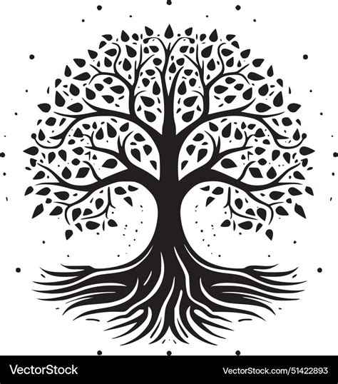 Image result for Tree of Life Black and White Vector