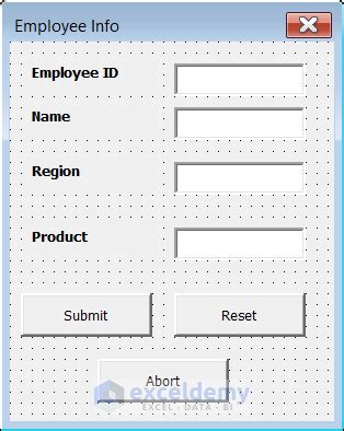 Image result for Input Box Userform