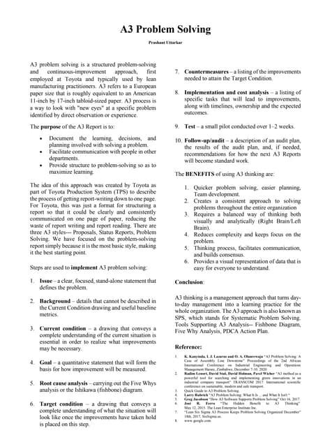 Image result for Problem Solving A3 Cheat Sheet