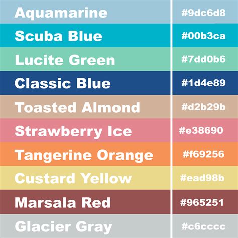 Toradh íomhá ar Really Cute Spring Color Hex Codes