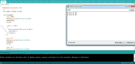 Toradh íomhá ar Arduino Switch Case Example